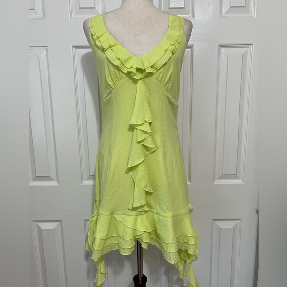 Anthropologie-Charlie Holiday The Zephyr mini dress Size 8. Halter top, ruffles - Picture 4 of 11